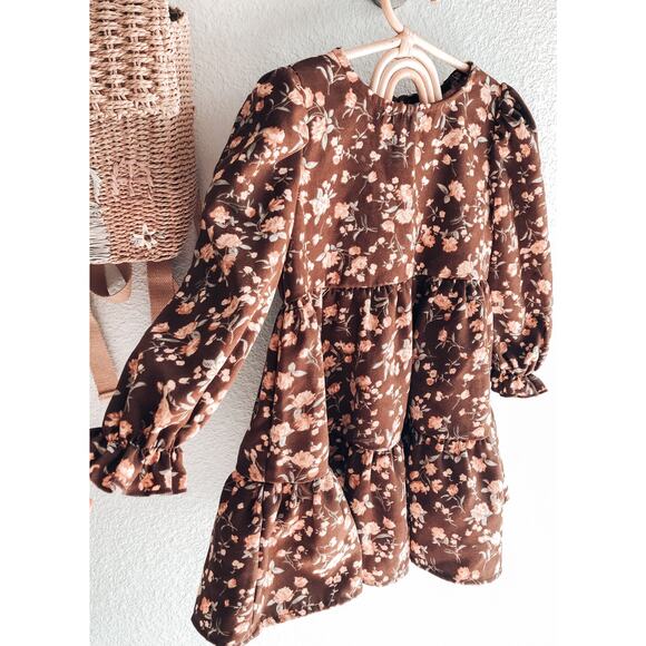 Heartfelt Gratitude Blooming Cottage Floral Soft Corduroy dress 4/5 - Picture 4 of 5